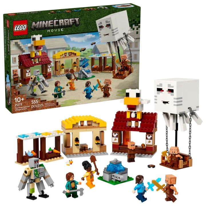 LEGO MINECRAFT 21273 L'Attacco del Villaggio dei Palloncini Ghast