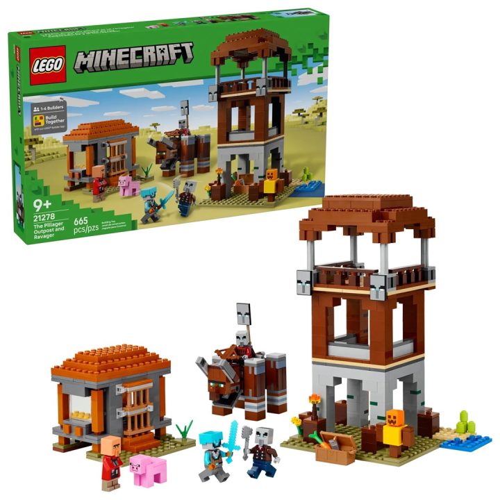 LEGO MINECRAFT 21278 L'Avamposto dei Pillager e il Devastatore