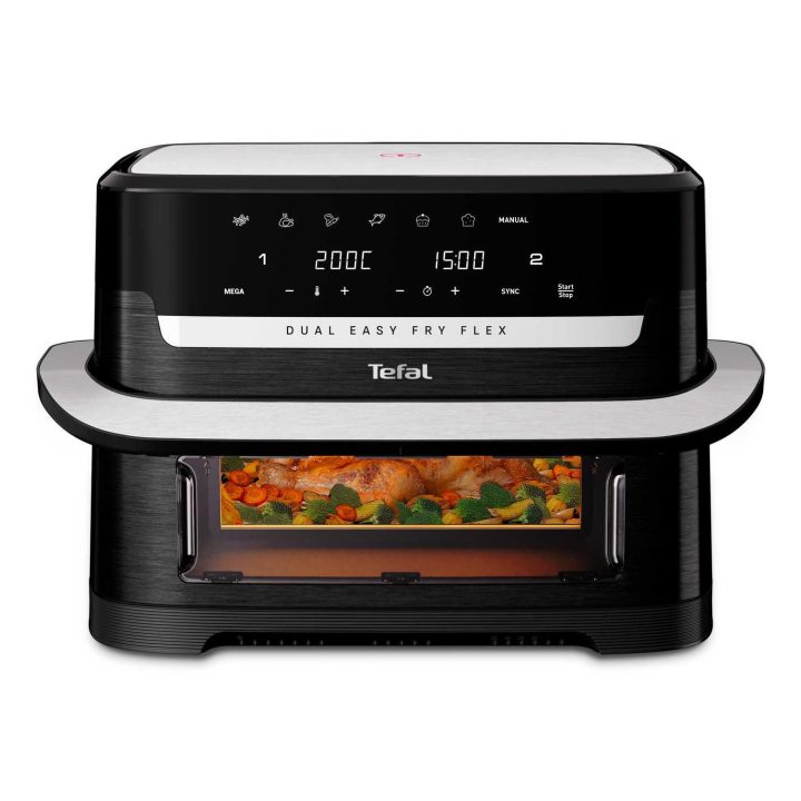 Tefal Dual Easy Fry Flex EY9228 9 L friggitrice ad aria calda autonoma 2700 W nero acciaio inox
