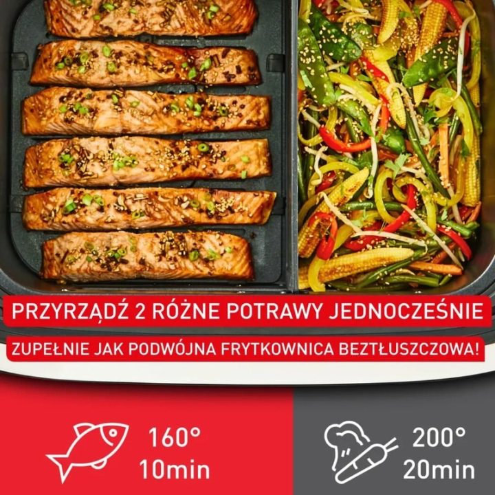 Tefal Dual Easy Fry Flex EY9228 9 L friggitrice ad aria calda autonoma 2700 W nero acciaio inox