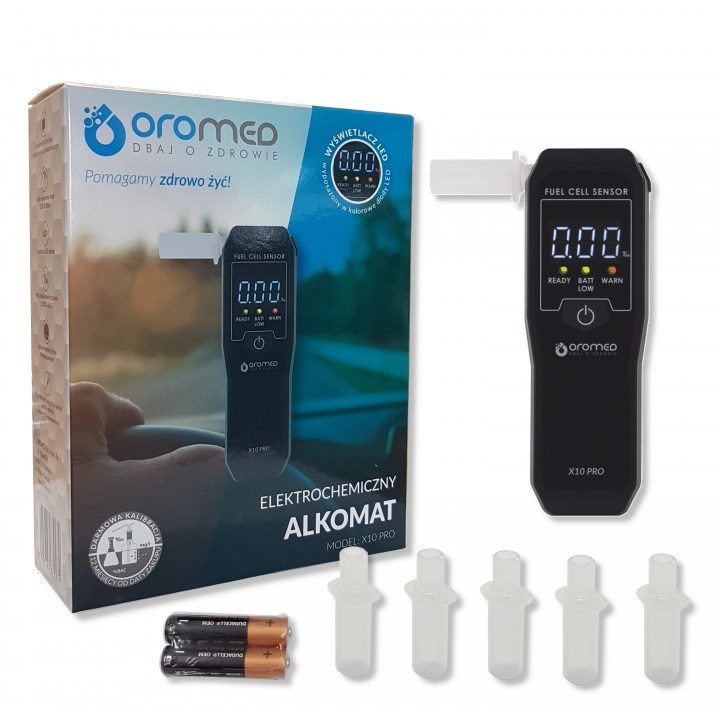 Oromed ALK_ORO-X10 PRO etilometro 0 - 4% 0.05% nero