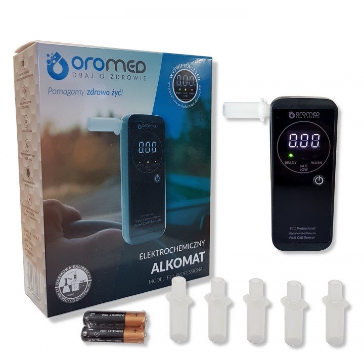 Oromed F11 PROFESSIONAL etilometro 0 - 4% 0.05% nero