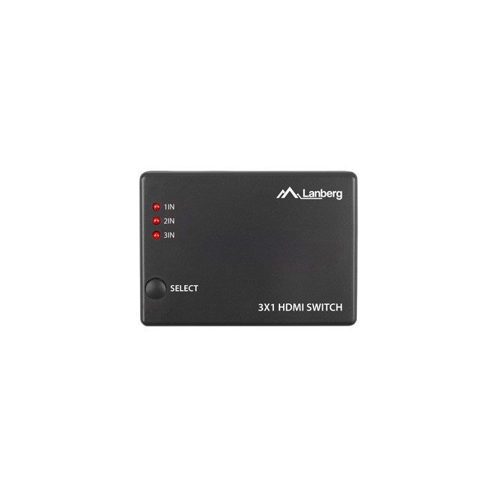 LANBERG switch video 3X HDMI + MICRO USB porta