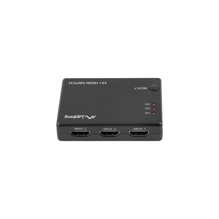 LANBERG switch video 3X HDMI + MICRO USB porta
