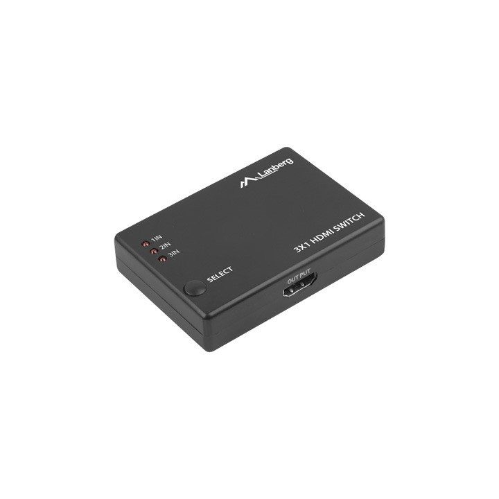 LANBERG switch video 3X HDMI + MICRO USB porta