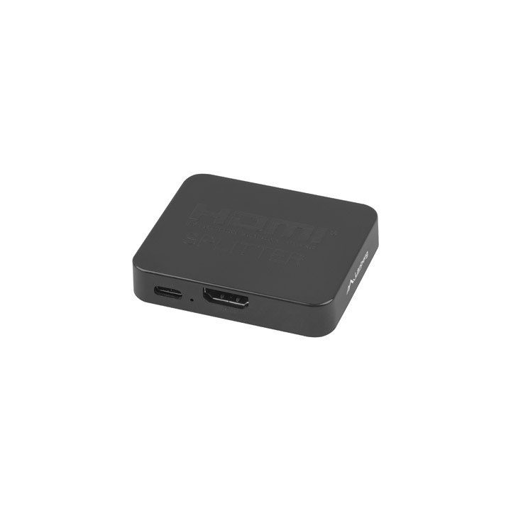 LANBERG splitter video HDMI- 2X HDMI 4K + USB-C porta nero