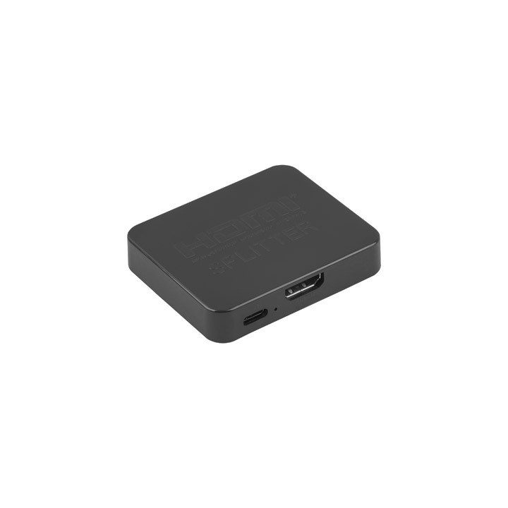 LANBERG splitter video HDMI- 2X HDMI 4K + USB-C porta nero