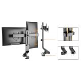 Maclean MC-854 supporto per due monitor / doppio 17 -27 14kg VESA 75x75 100x100 compatibile MC-848 e MC-849