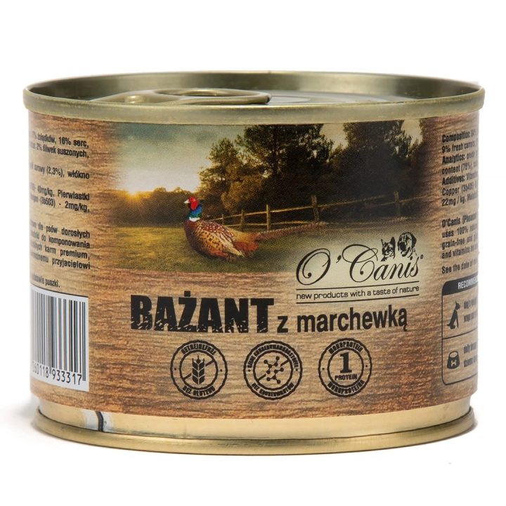 O’CANIS Cibo umido per cani Mono con fagiano e carota - 200g