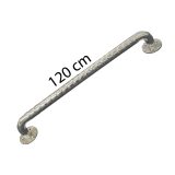 Corrimano ondulato in acciaio inox per bagno 120 cm