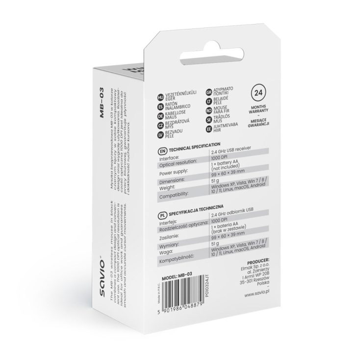 SAVIO MB-03 Wireless Mouse
