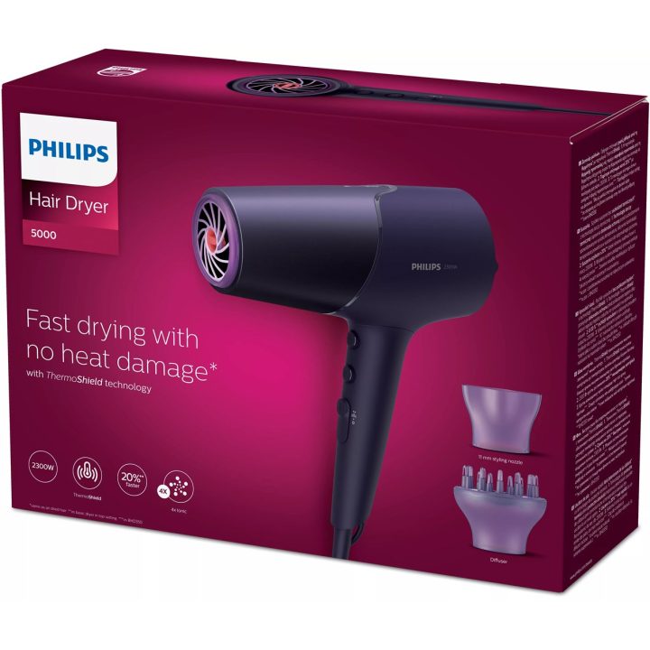 Philips 5000 serie BHD514/00 asciugacapelli 2300 W viola
