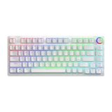 SAVIO PHENIX WHITE Wireless Mechanical Keyboard Gateron Red Pro ABS