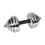 REBEL ACTIVE Chrome Adjustable Dumbbells in a Case 30 kg with Barbell