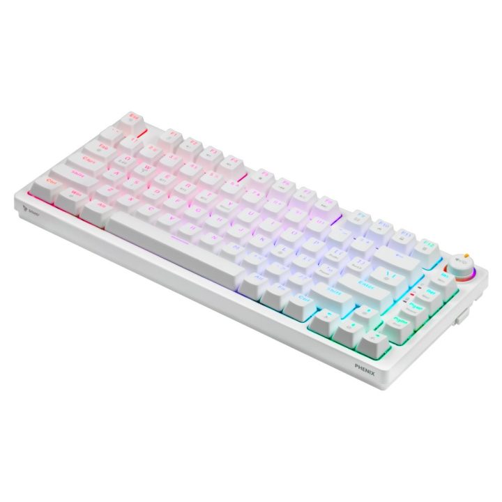 SAVIO PHENIX WHITE Wireless Mechanical Keyboard Gateron Red Pro ABS