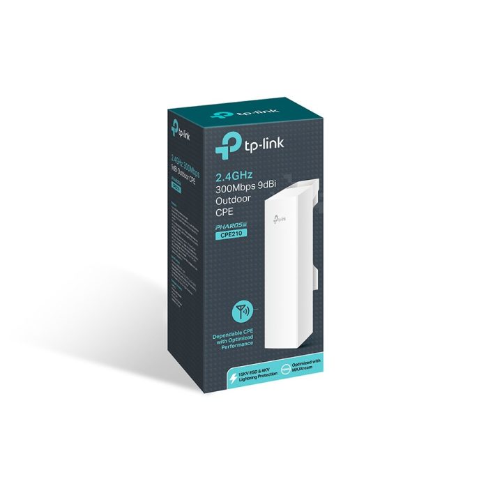 TP-Link 2.4GHz 300Mbps 9dBi Esterno CPE 300 Mbit/s bianco Power over Ethernet (PoE)