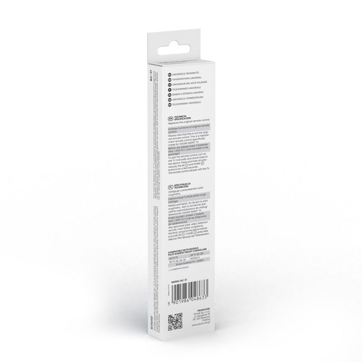 SAVIO RC-17 Universal/Replacement Remote Control for XIAOMI TV – SMART TV