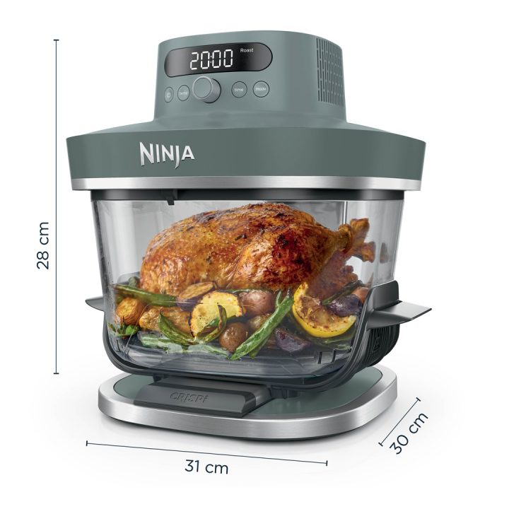 Ninja CRISPi PRO 7-in-1 XL Glass Air Fryer – Ash Grey AS101EUGY
