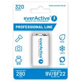 Batterie ricaricabili everActive Ni-MH 6F22 9V 320 mAh Professional Line