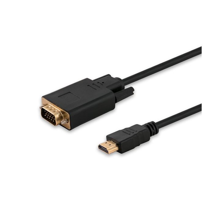 Savio CL-103 video cable adapter 1.8 m HDMI Type A (Standard) VGA (D-Sub) Black