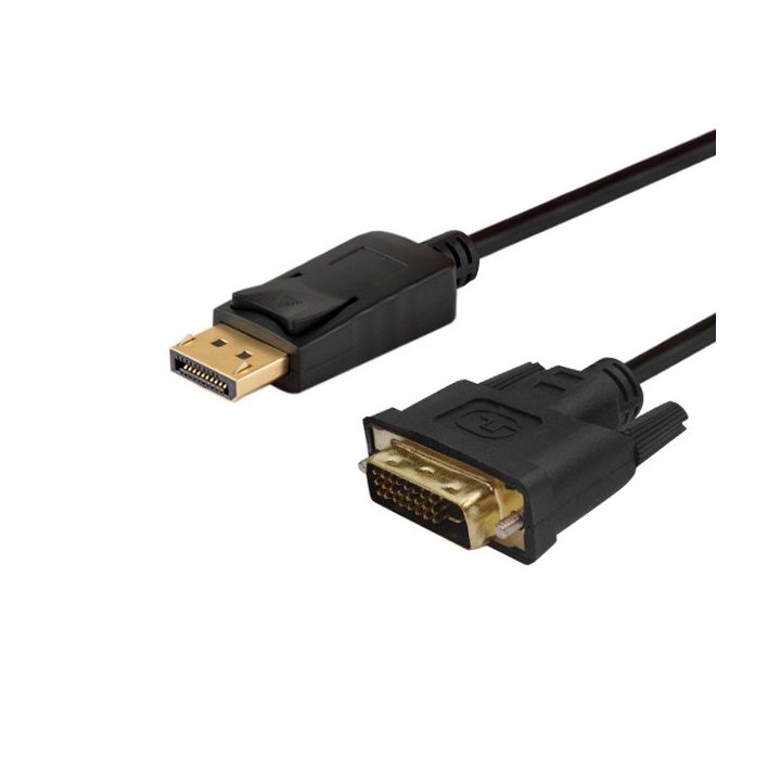Savio CL-106 video cable adapter 1.8 m DisplayPort DVI Black
