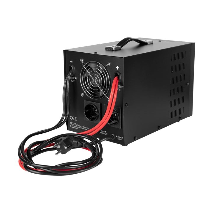 Rebel POWER-1500-LFP4 emergency power supply – a pure sine wave inverter with a 12V charging function 230V 1500VA/1050W