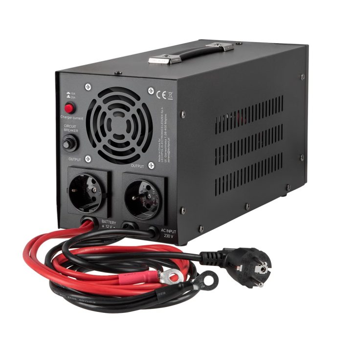 Rebel POWER-1000 Emergency Power Supply – a pure sine wave inverter with a 12V charging function 230V 1000VA/700W