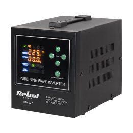 Rebel POWER-800-LFP4 emergency power supply – a pure sine wave inverter with a 12V charging function 230V 800VA/500W