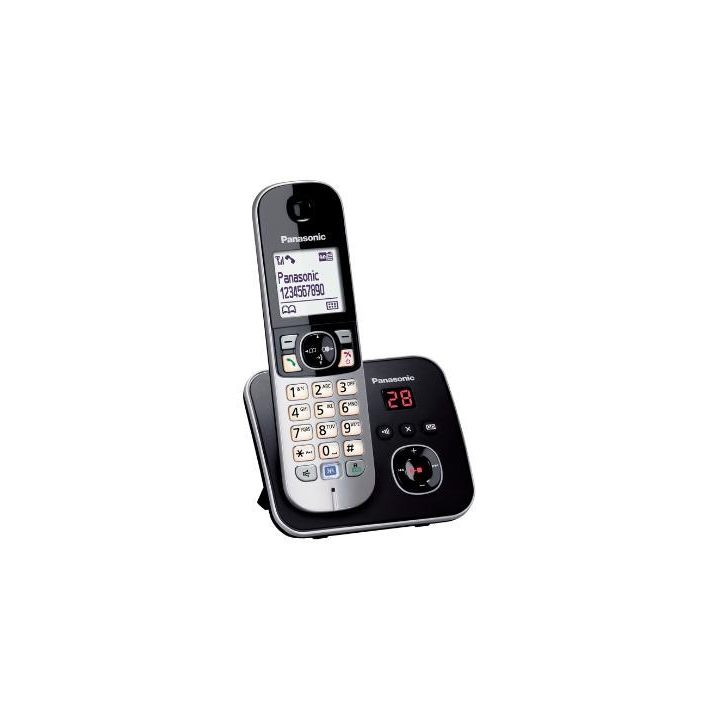 Panasonic KX-TG6821 DECT telefono Caller ID nero argento