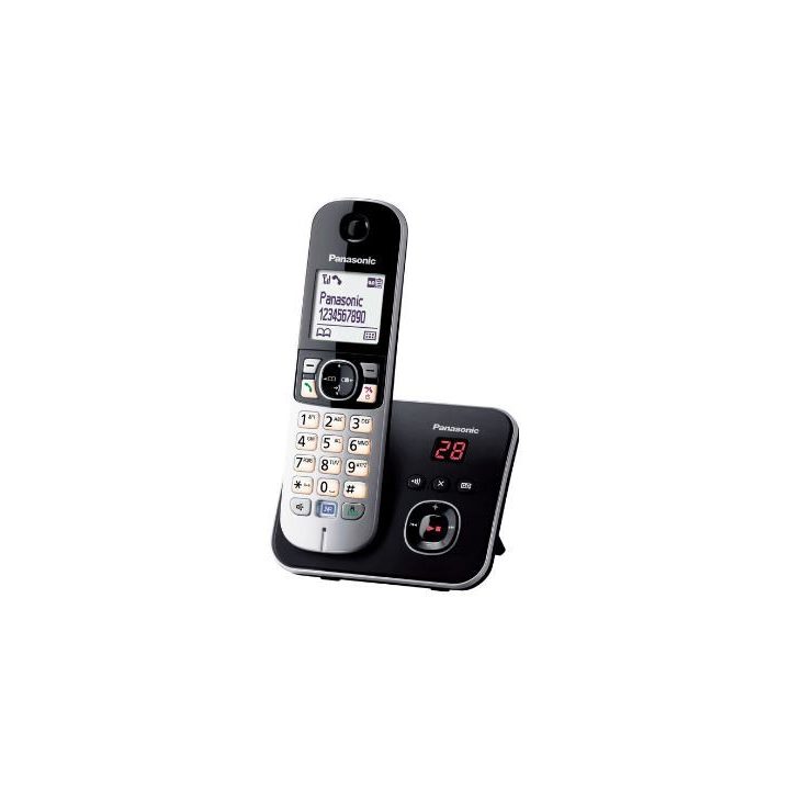 Panasonic KX-TG6821 DECT telefono Caller ID nero argento