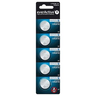 Batterie al litio mini everActive CR2016 blister 5 pz.