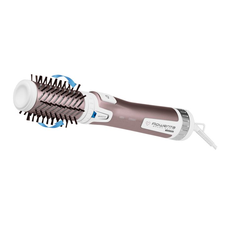 Rowenta Brush Activ Premium Care CF9540 Hot air brush Warm Aluminium Metallic White 1000 W 1.8 m
