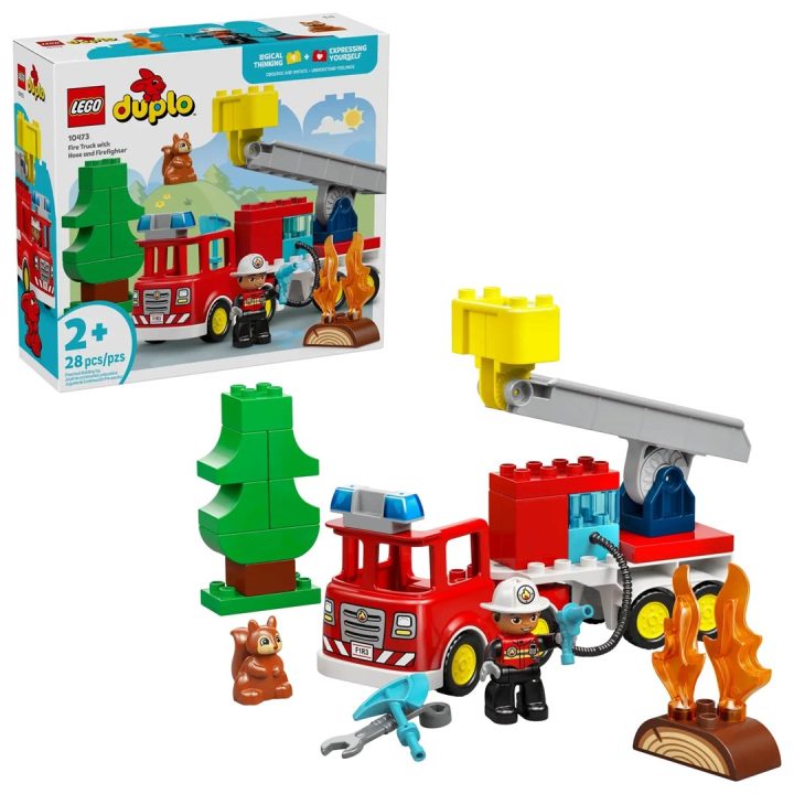 LEGO DUPLO 10473 Camion dei Vigili del Fuoco con Tubo e Vigile del Fuoco