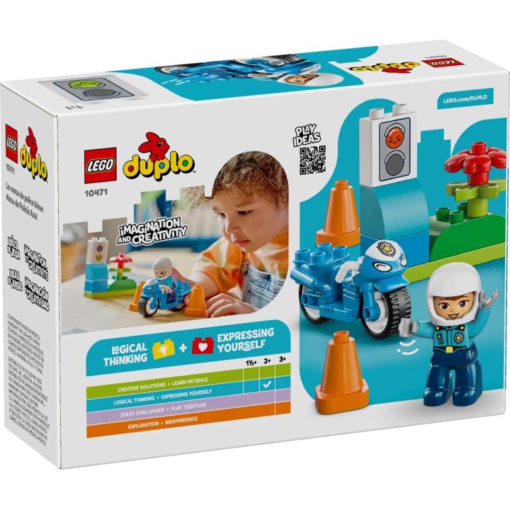 LEGO DUPLO 10471 Motocicletta della Polizia Blu