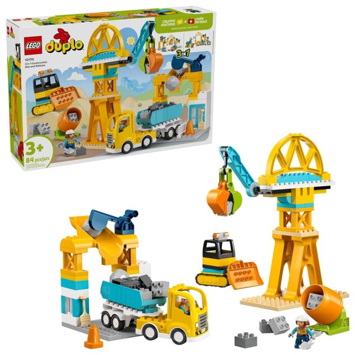 LEGO DUPLO 10476 3 in 1 Cantiere e Veicoli