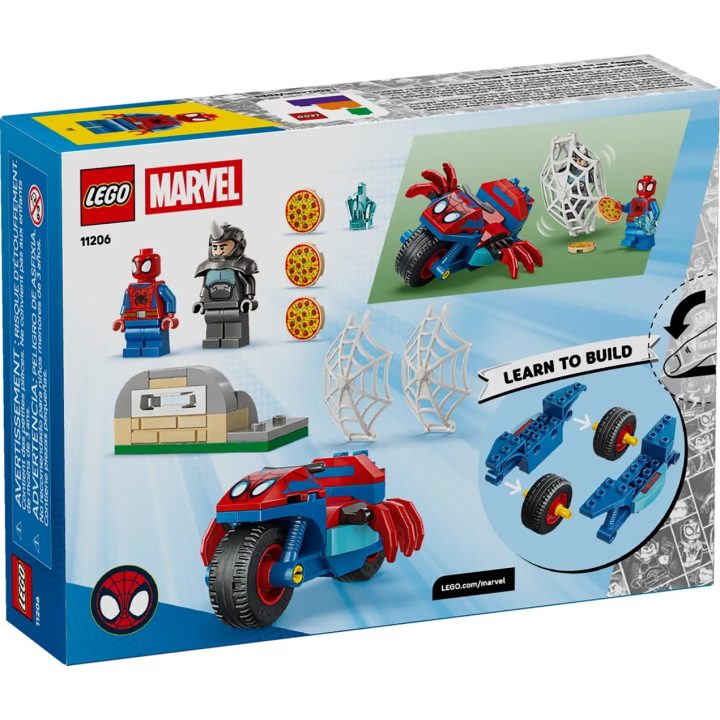 LEGO MARVEL 11206 Spidey sulla sua motocicletta contro il rinoceronte