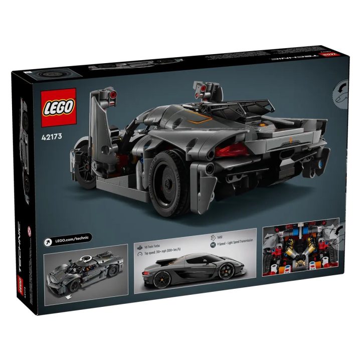 LEGO TECHNIC 42173 Koenigsegg Jesko Absolute Grigio Hypercar