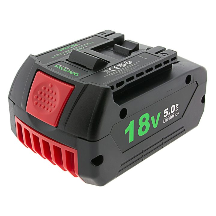 PATONA Batteria Premium per Bosch GBA180LED (18V 5.0Ah LED) nero