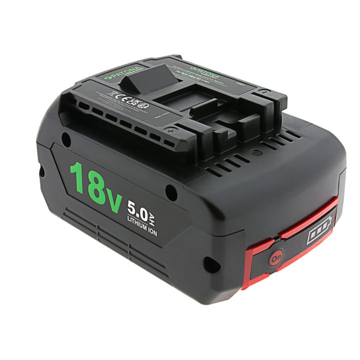 PATONA Batteria Premium per Bosch GBA180LED (18V 5.0Ah LED) nero