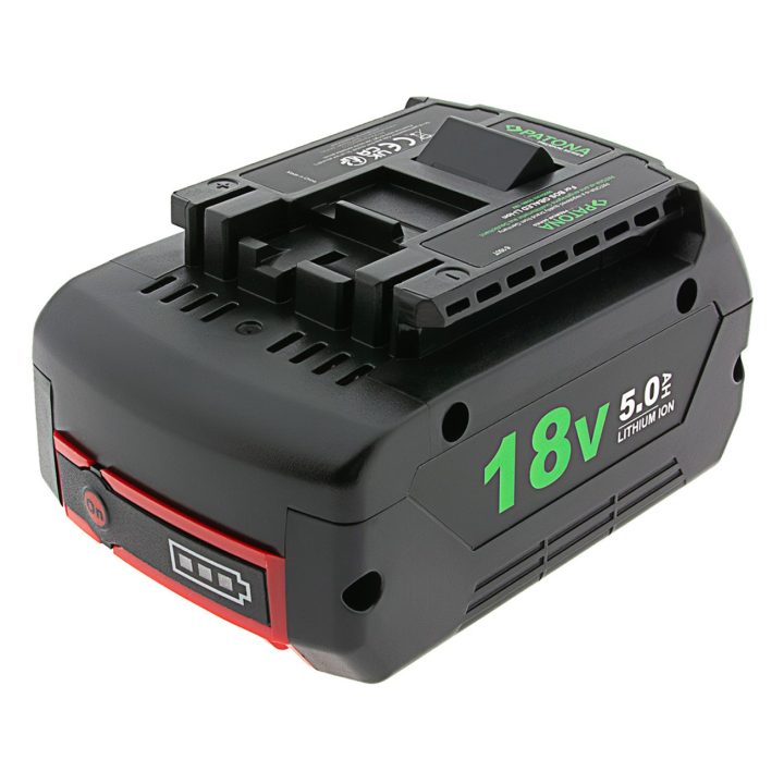 PATONA Batteria Premium per Bosch GBA180LED (18V 5.0Ah LED) nero