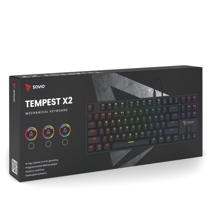 Savio Tempest x2 RGB mechanical keyboard Outemu BLUE