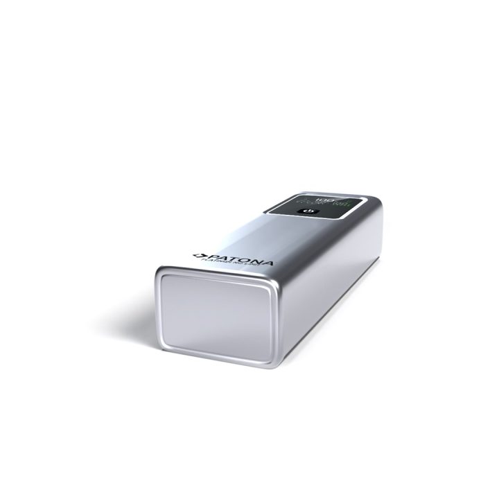 PATONA Platinum Powerbank Luxury One PD100 | 20000mAh | PD 100W | USB-C + USB-A argento nero