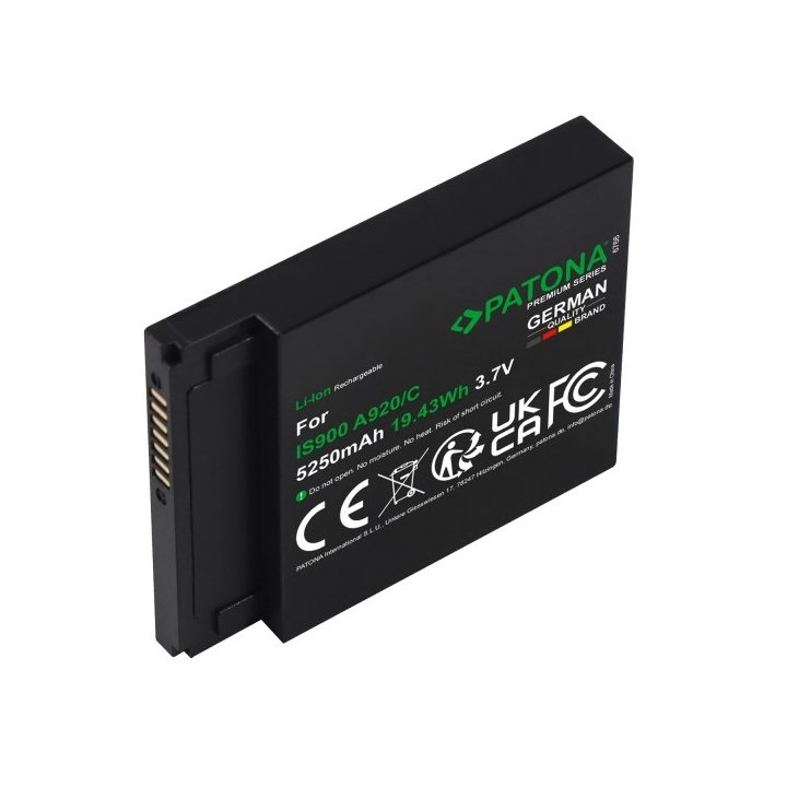 PATONA Batteria di ricambio PAX A920 IS900 3.7 V 5250 mAh Li-Ion