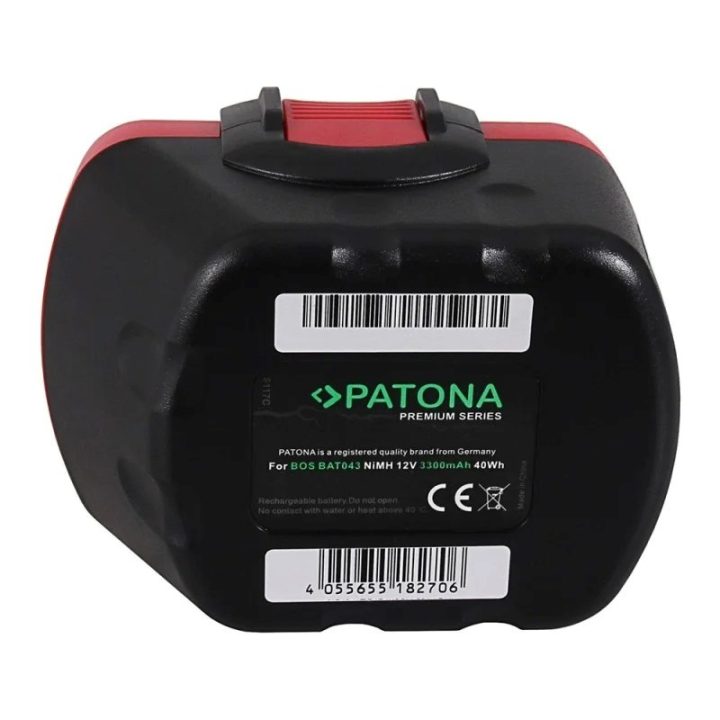 PATONA Batteria di ricambio Bosch BAT043 BAT045 12 V 3300 mAh Ni-MH