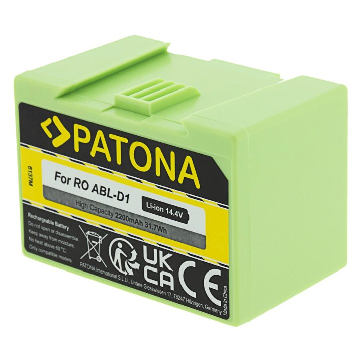 PATONA Batteria di ricambio per iRobot 14.4 V 2200 mAh Verde