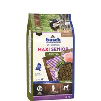 Bosch Hundefutter Maxi Senior Geflügel 1er Pack (1 x 12.5 kg) pollame riso