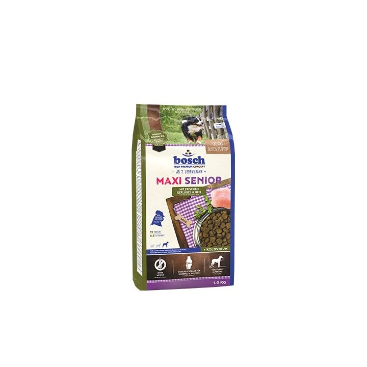 Bosch Hundefutter Maxi Senior Geflügel 1er Pack (1 x 12.5 kg) pollame riso