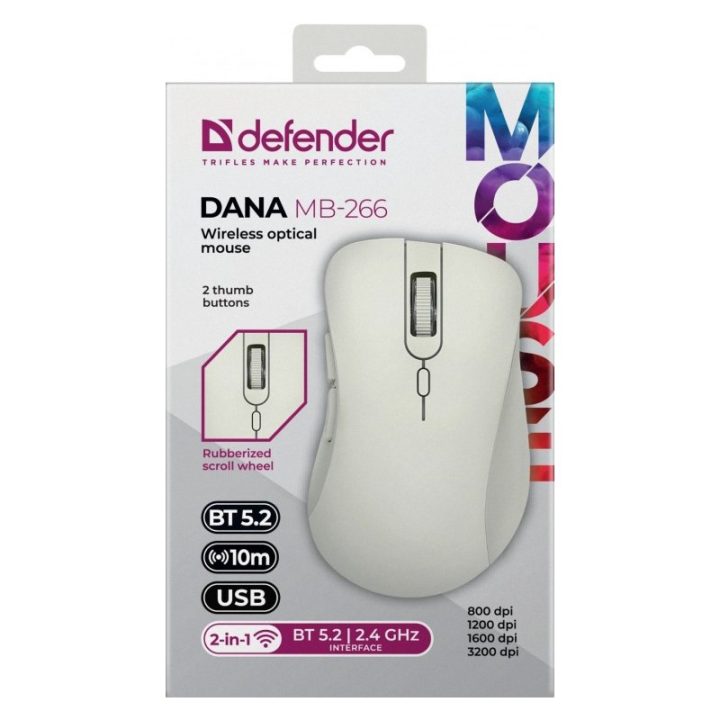 DEFENDER MOUSE DANA MB-266 BIANCO 52266