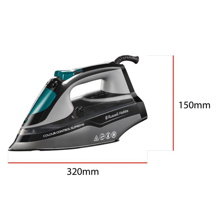 Ferro da stiro Russell Hobbs 25400-56 Colour Control Supreme 3100 W nero grigio