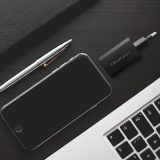 Qoltec 50766 mobile device charger Laptop Portable gaming console Power bank Smartphone Smartwatch Tablet Black AC Fast charging